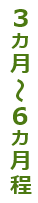 3ヵ月~6ヵ月程